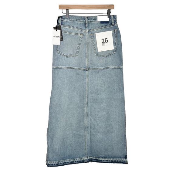 New Women’s RE/DONE Mid Rise Split Skirt Size 26 - Picture 8 of 12